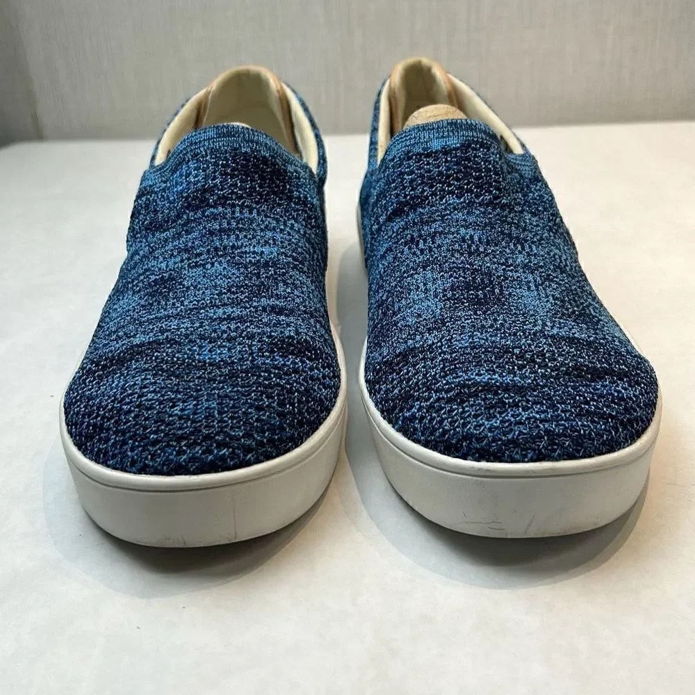 Spenco Womens Coastal Slip On Shoes Patriot Blue Sz 10 Knit Orthotic Lightweight